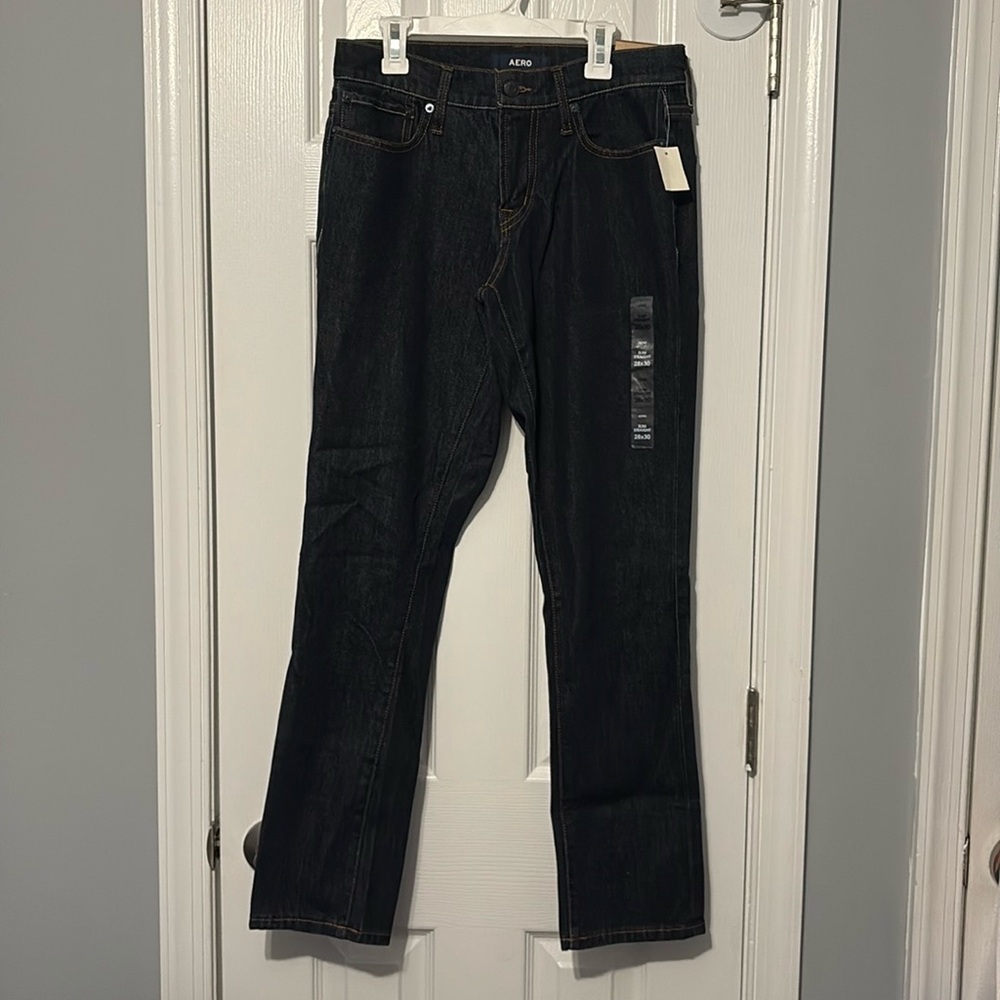 Men’s Aero Real Original Denim Slim Straight 28x30 Dark Wash
